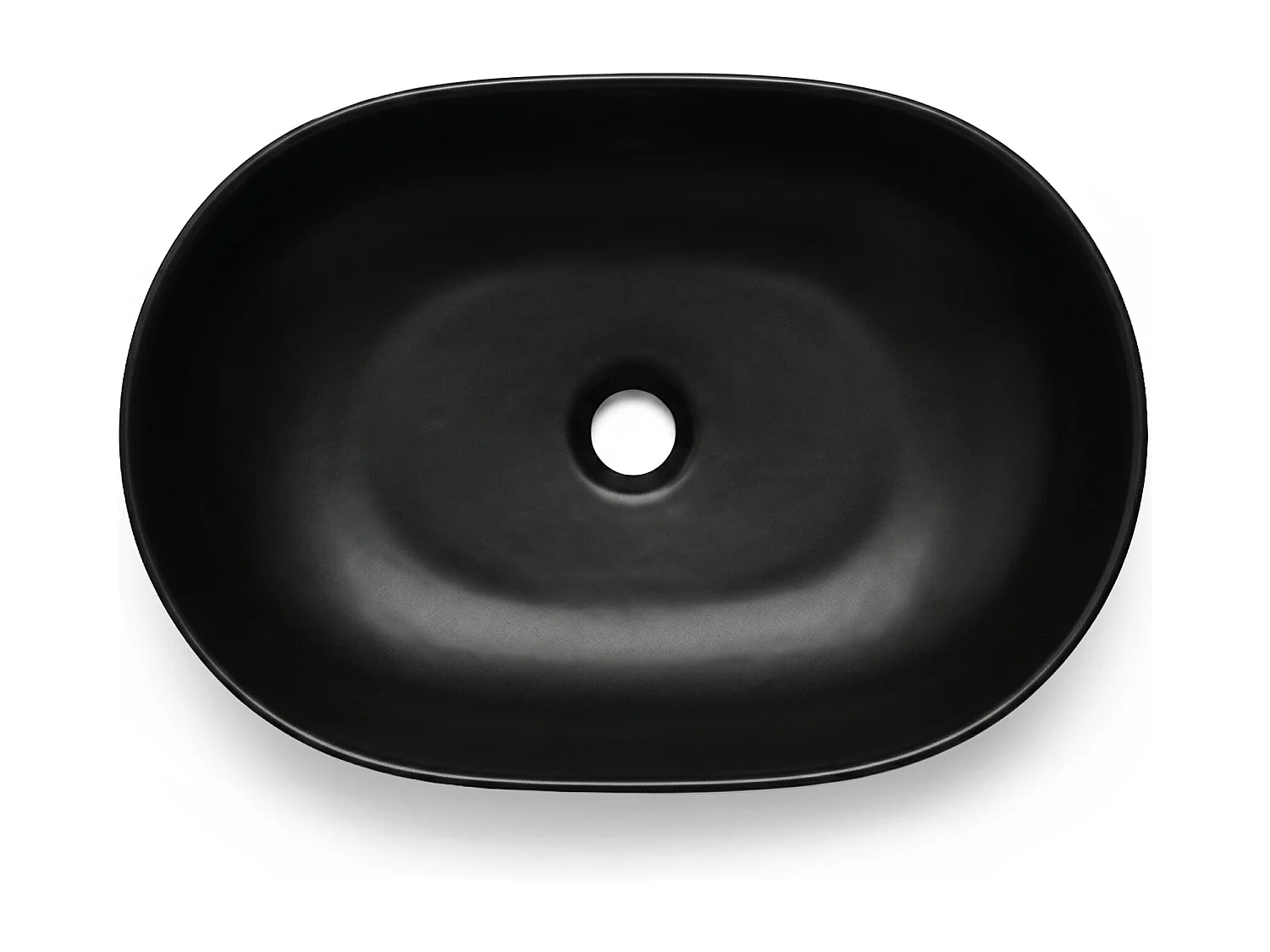 Opzetwastafel Ovaal ELIPSE Keramiek 49 cm Matzwart