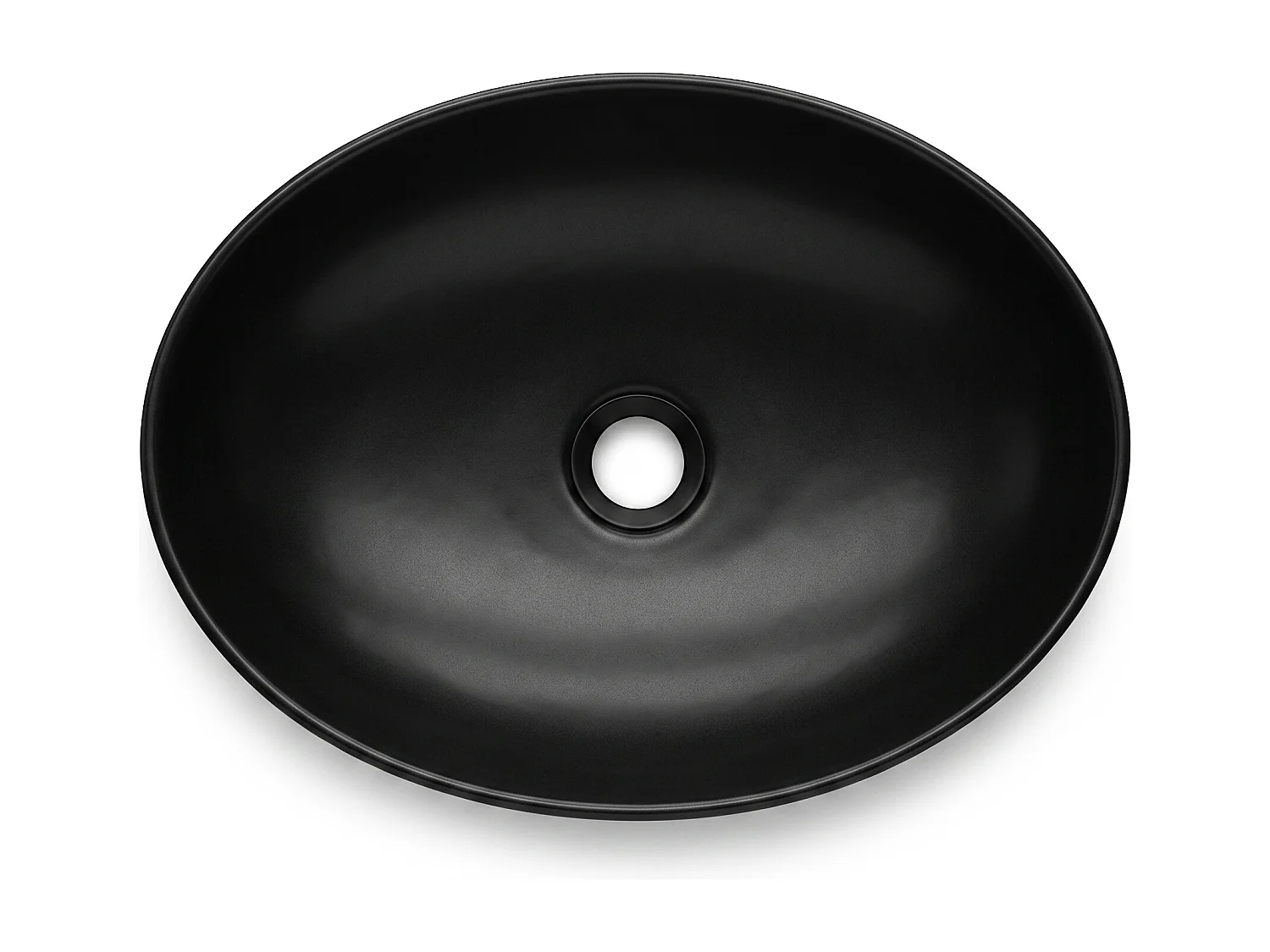 Opzetwastafel Ovaal OVALIS Keramiek 41 cm Matzwart