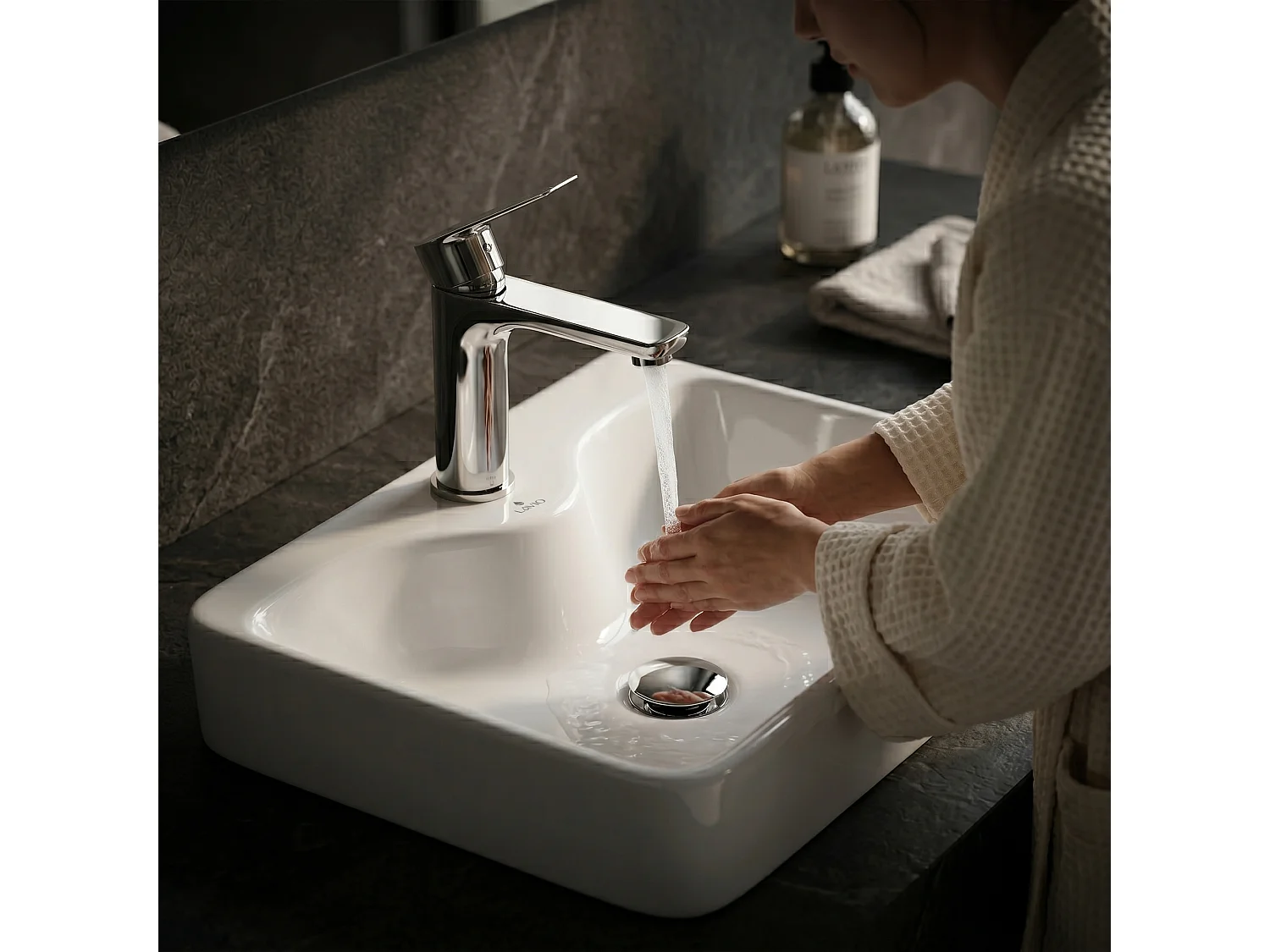 Opzetwastafel Rechthoekig AURA Keramiek 47 cm Wit