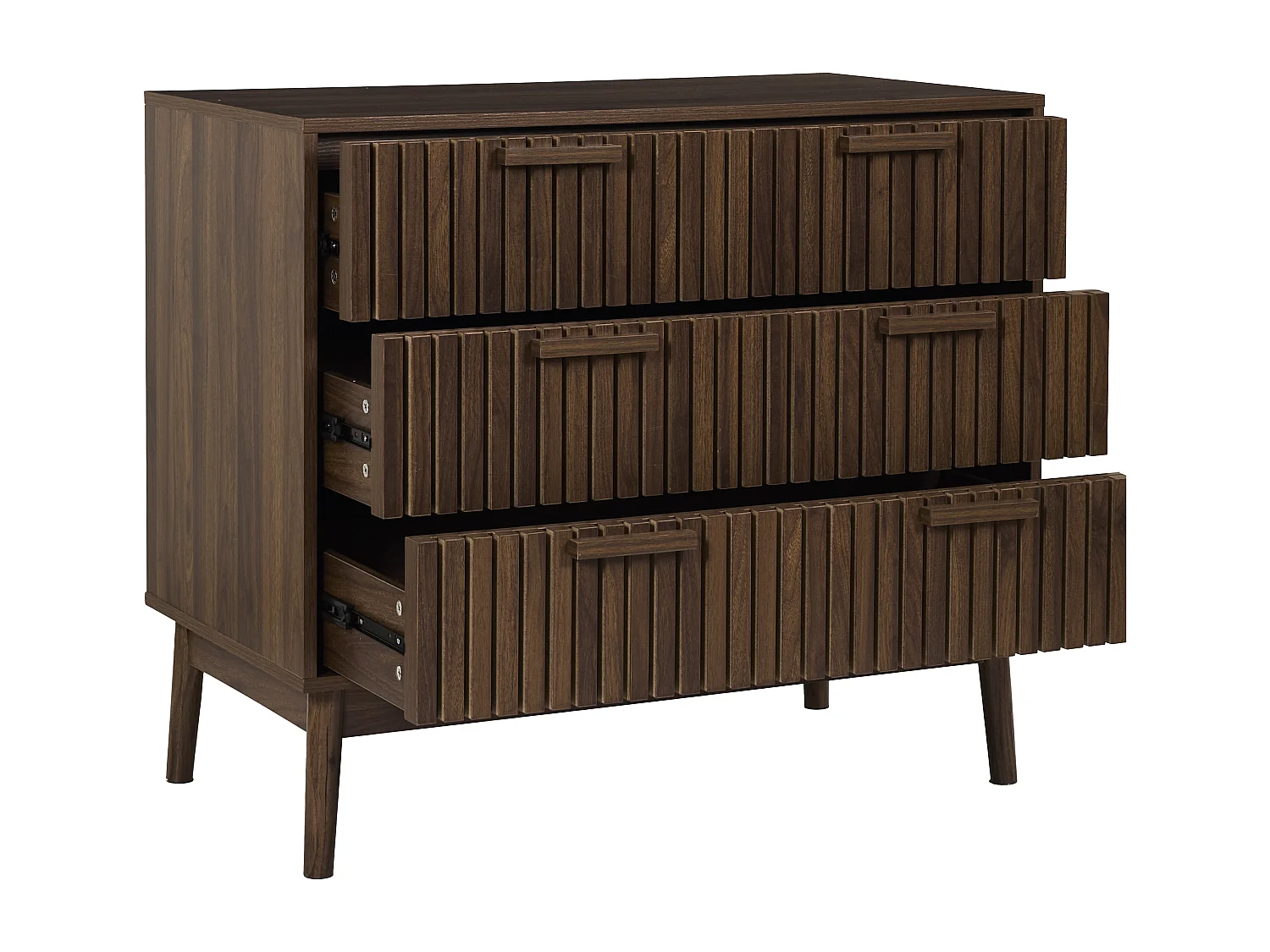 Commode - HOME DECO FACTORY - Klaus - Élégante - Foncée - Marron