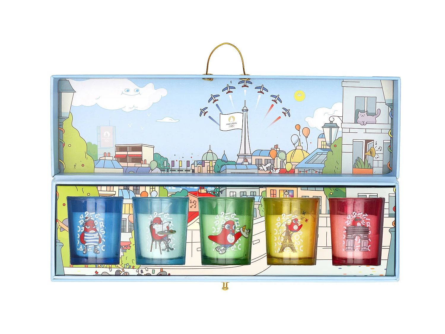 Bougie Mascotte A La Francaise X5 En Coffret2 Multicolore