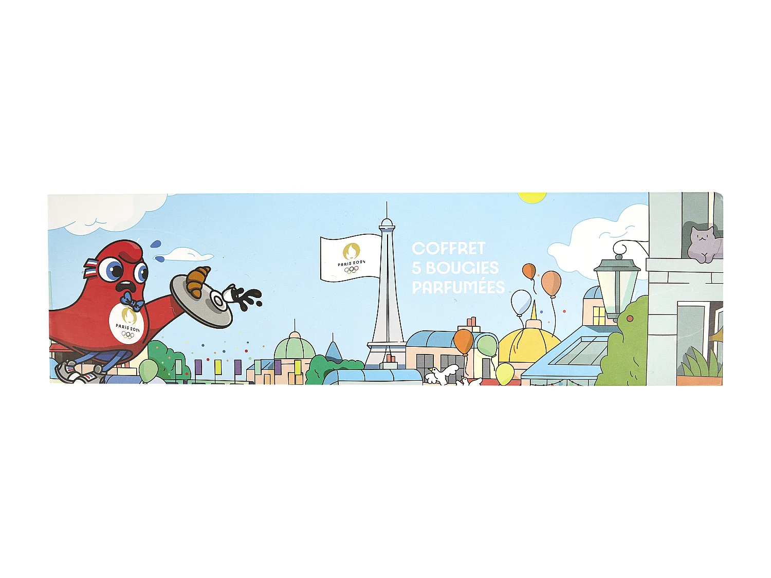 Bougie Mascotte A La Francaise X5 En Coffret2 Multicolore