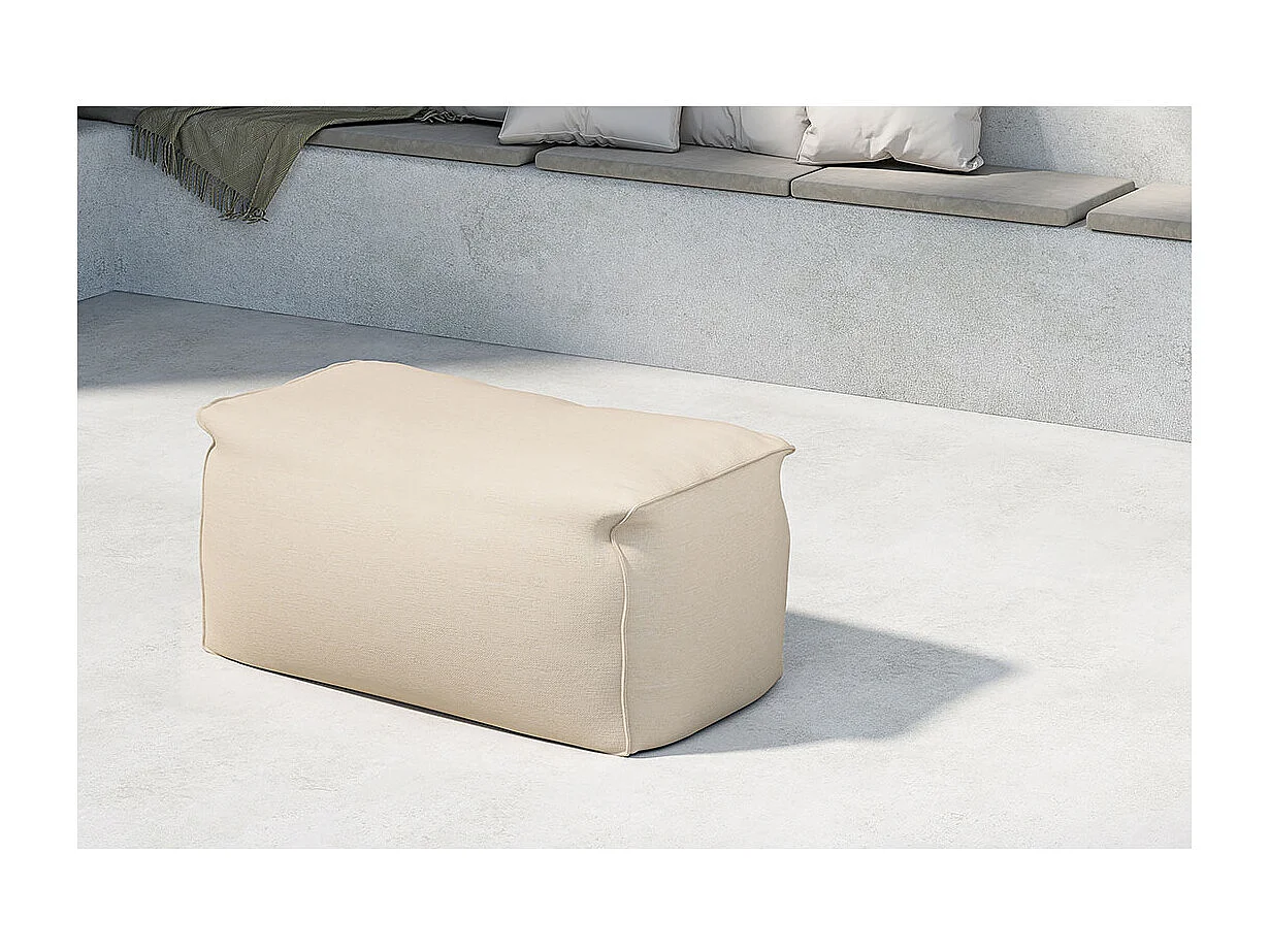 Pouf de Jardin en Tissu "Redang" 75cm Beige