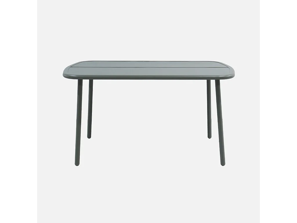 Table de jardin aluminium 4-6 places kaki - Avelia