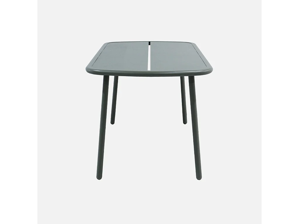 Table de jardin aluminium 4-6 places kaki - Avelia