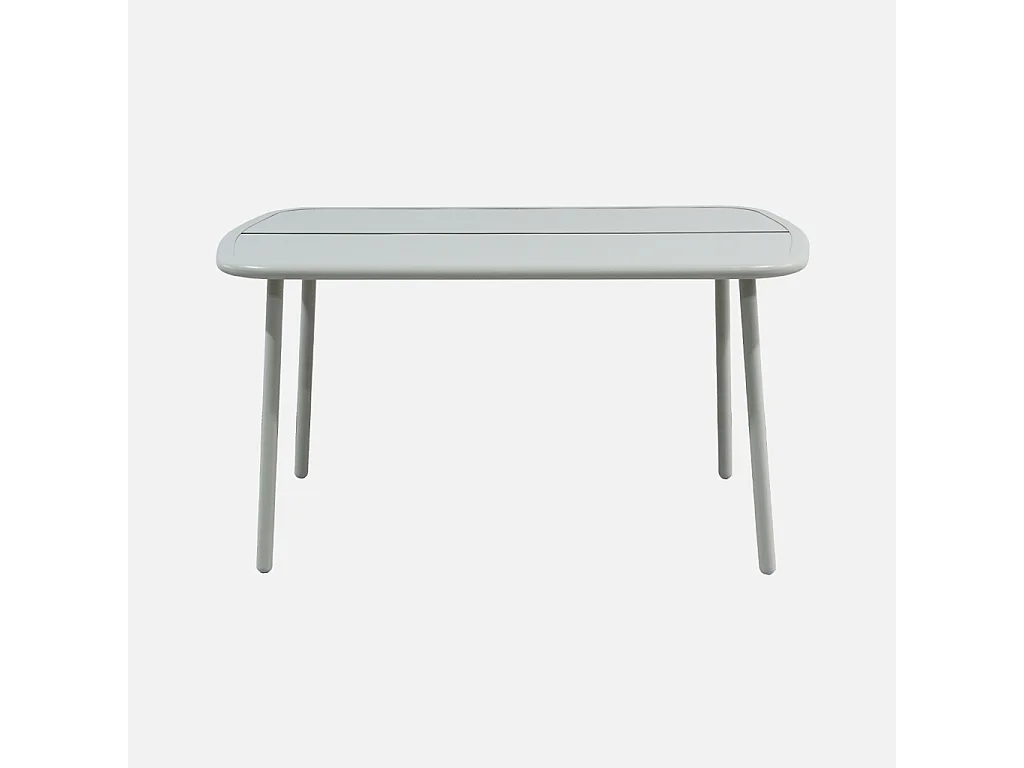 Table de jardin aluminium 4-6 places gris - Avelia