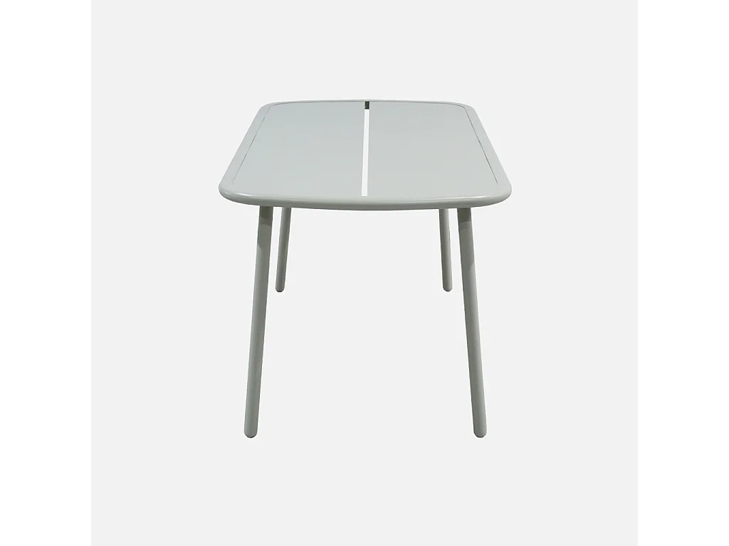 Table de jardin aluminium 4-6 places gris - Avelia