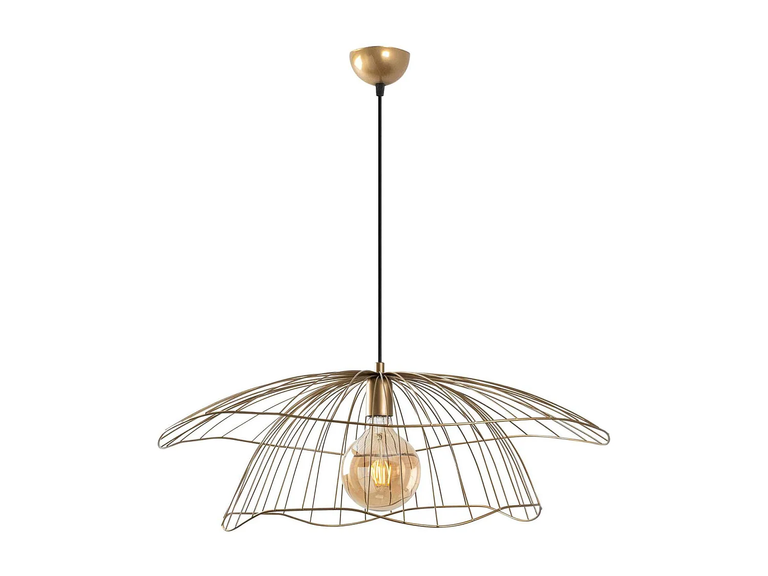 Moderne Design Pendelleuchte aus Metall Mantar - Gold