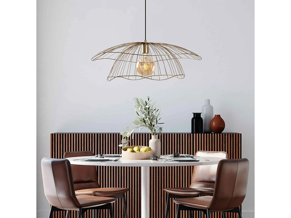 Moderne Design Pendelleuchte aus Metall Mantar - Gold