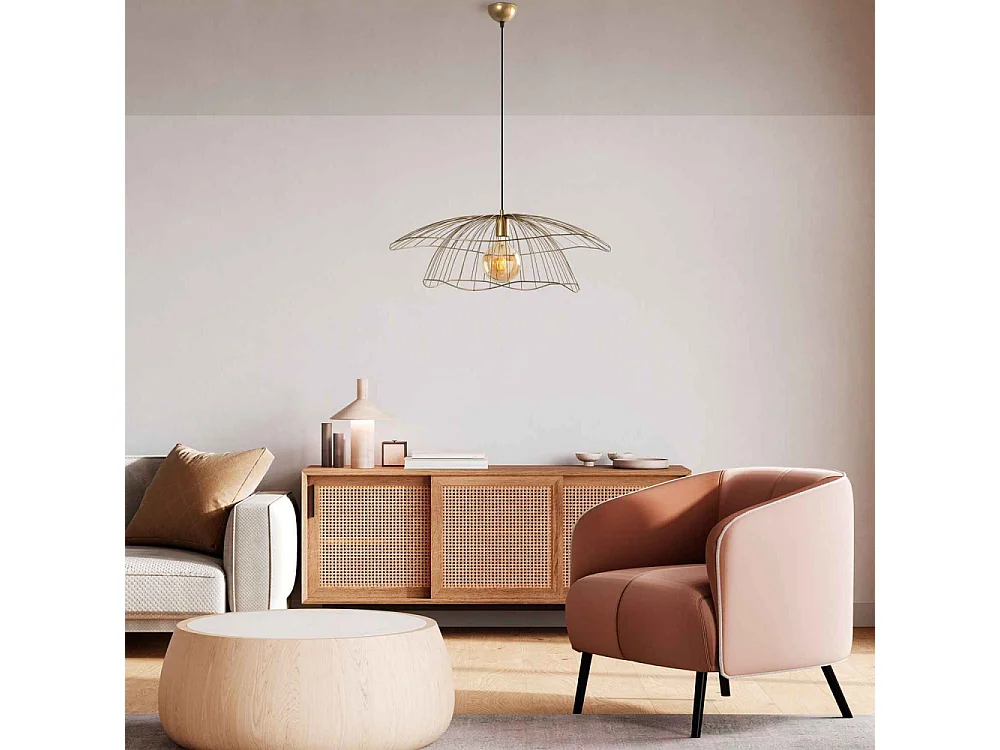 Moderne Design Pendelleuchte aus Metall Mantar - Gold