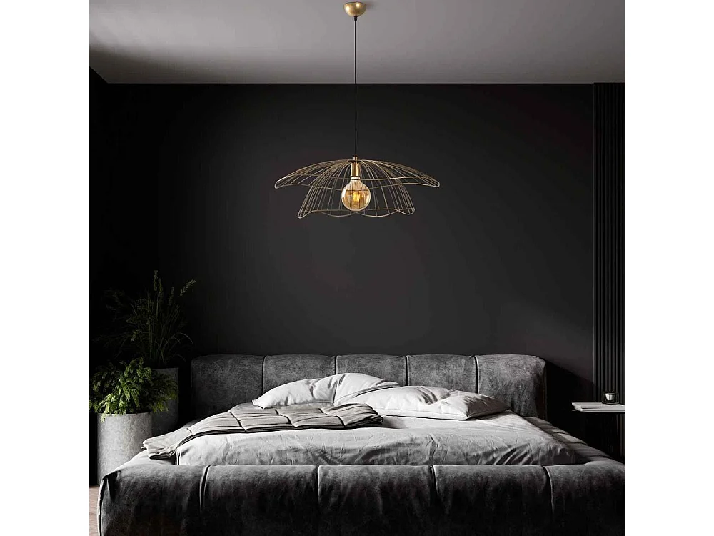 Moderne Design Pendelleuchte aus Metall Mantar - Gold