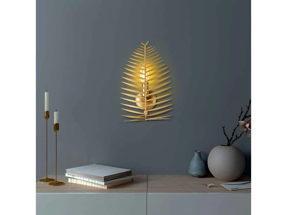 Dekorative Metall-Wandleuchte E14 Leaf