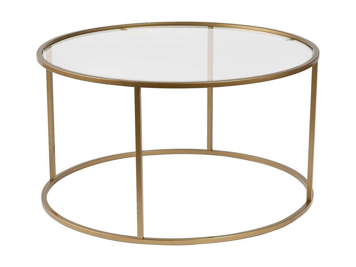 Runder Couchtisch aus Rauchglas modernes Design Aurum 80