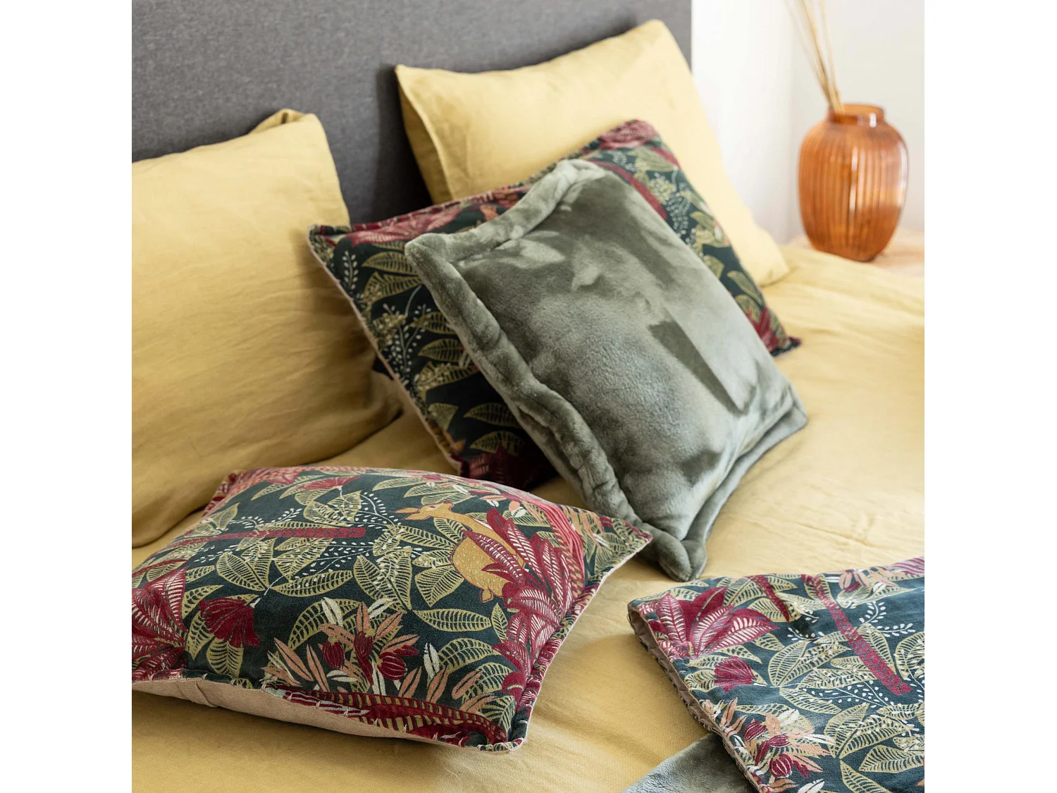 Coussin Tender thym 50 x 50 cm Vivaraise