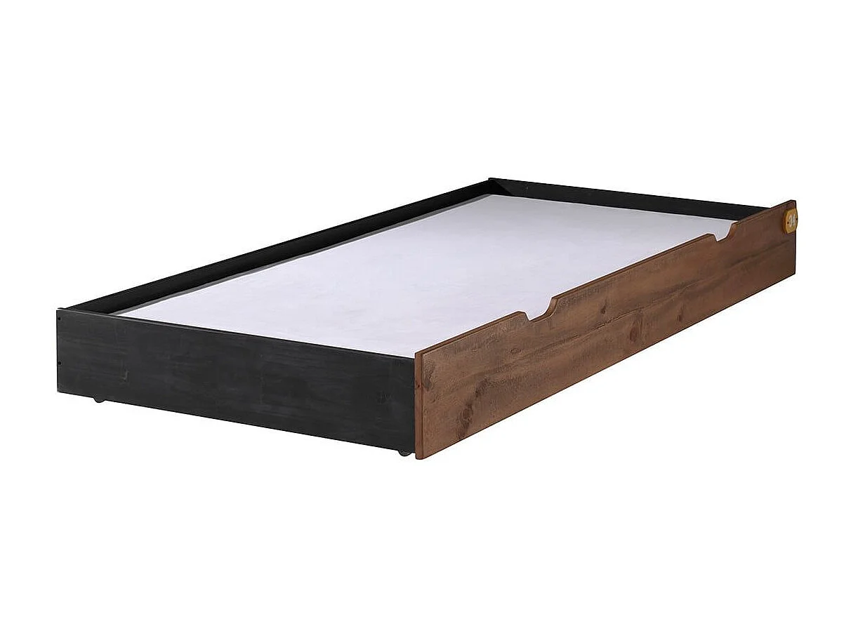 TCHAD - Chambre 90x200cm avec Tiroir et Chevet en Pin Massif