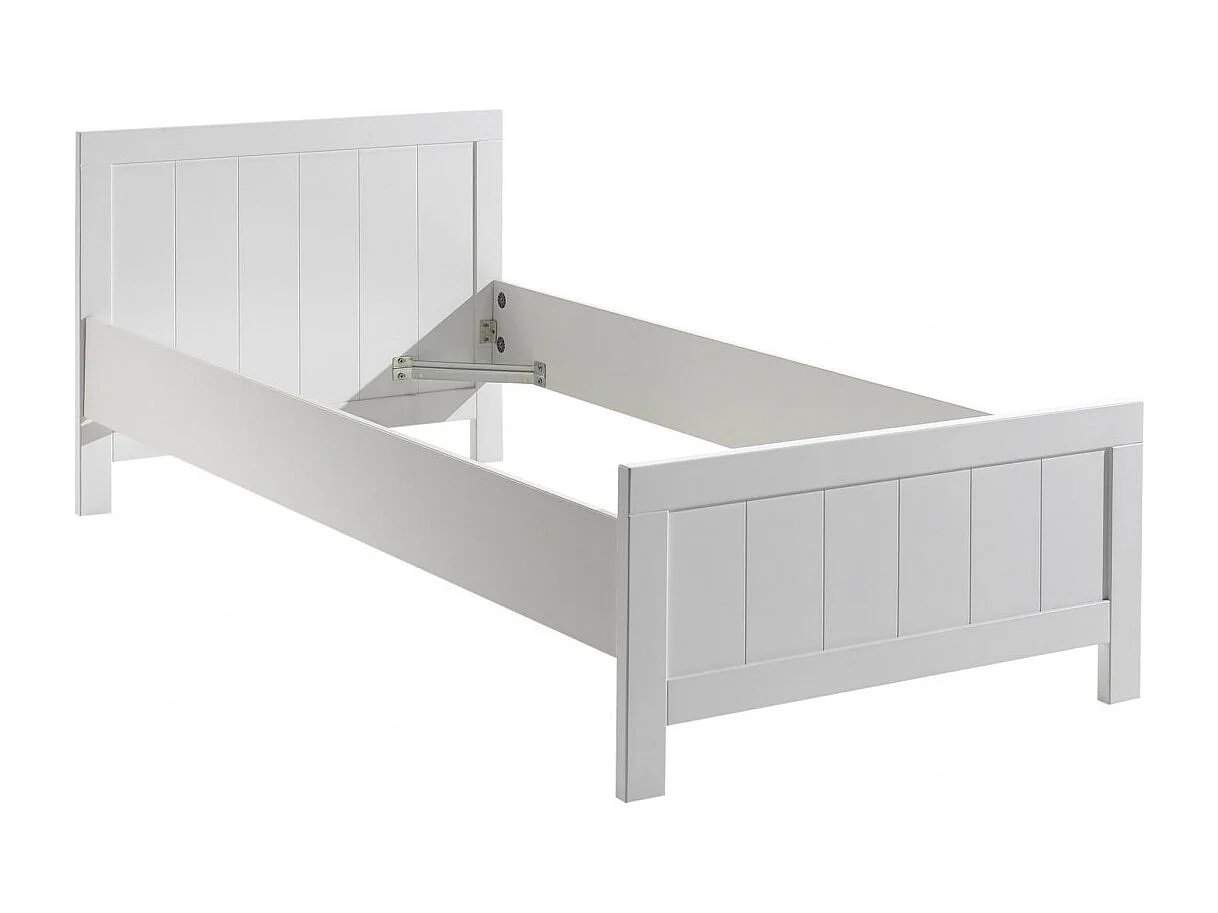 GASTON - Lit 90x200cm avec Sommier + Chevet