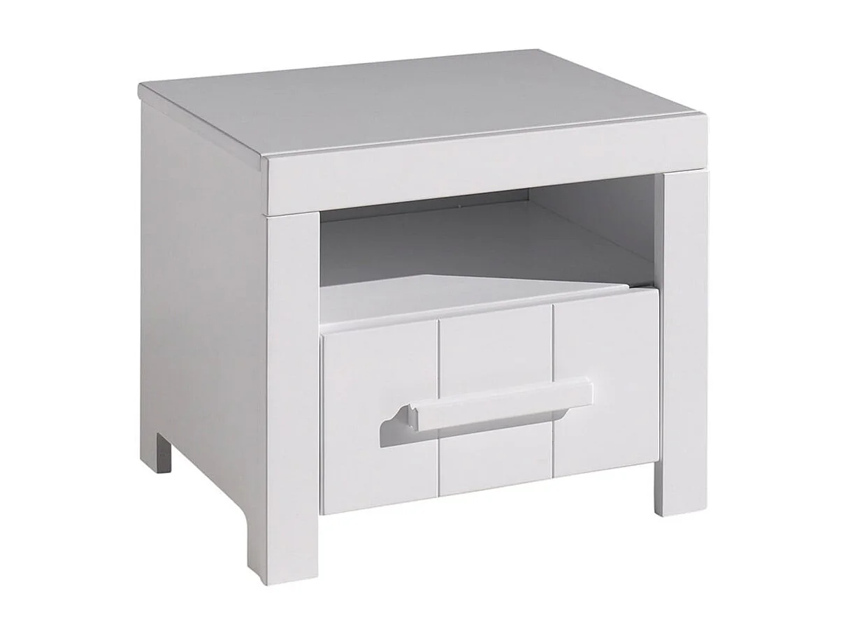 GASTON - Lit 90x200cm avec Sommier + Chevet