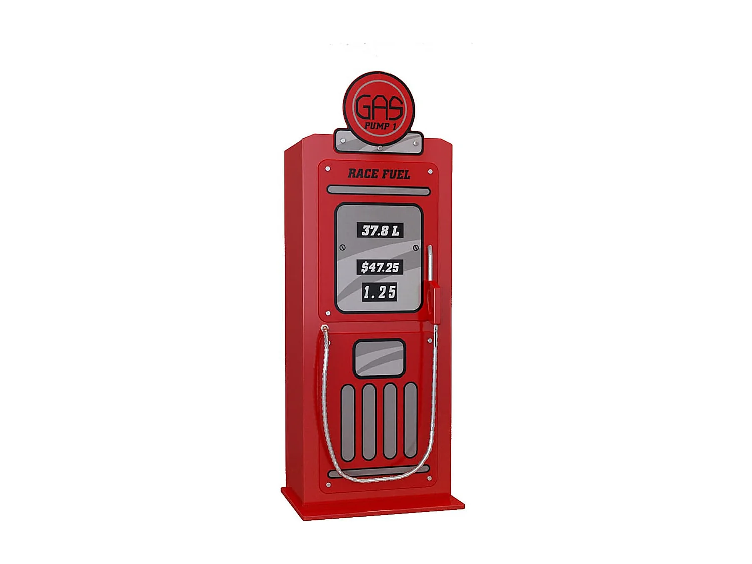 TURBO - Lit Voiture de Course 90x200cm + Armoire 1 Porte
