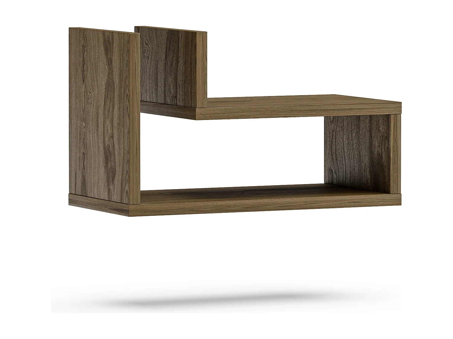 Decorotika Lara Floating Nightstand L Shaped - W 45 cm x H 26.8 cm x D 22 cm