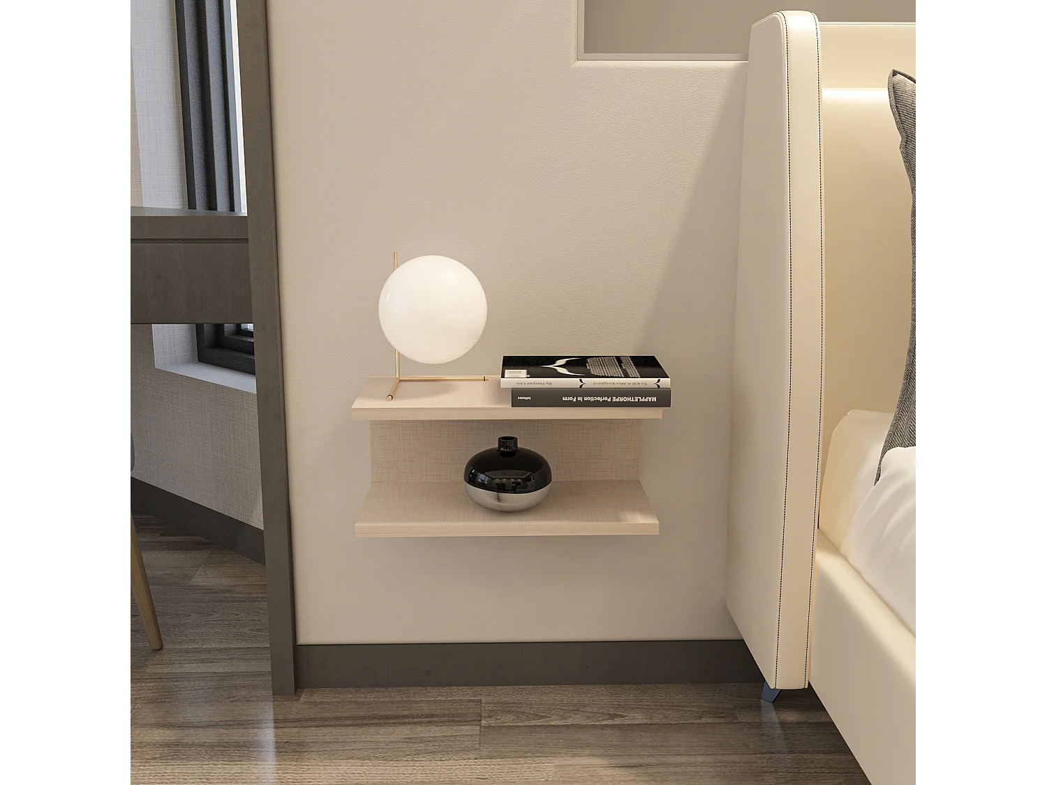 Decorotika Ramira Floating Nightstand - 45 cm W x 19.6 cm H x 23.8 cm D
