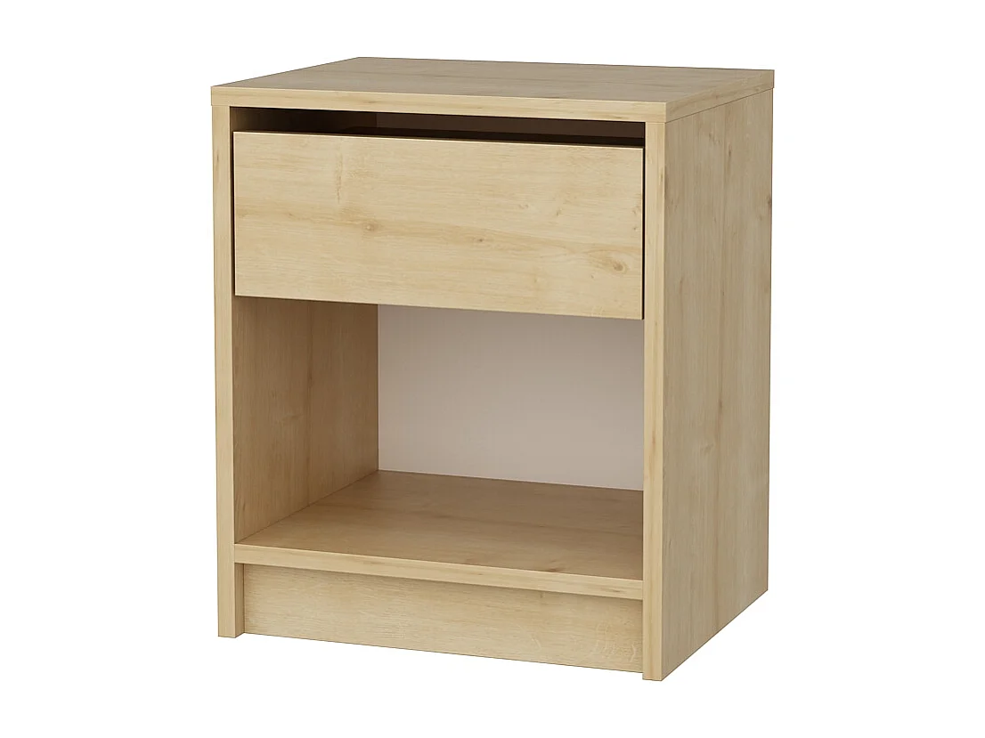 Decorotika Sheridan Nightstand with Drawer and Open Shelf - 44,4 cm W x 52.5 cm H x 31,7 cm D