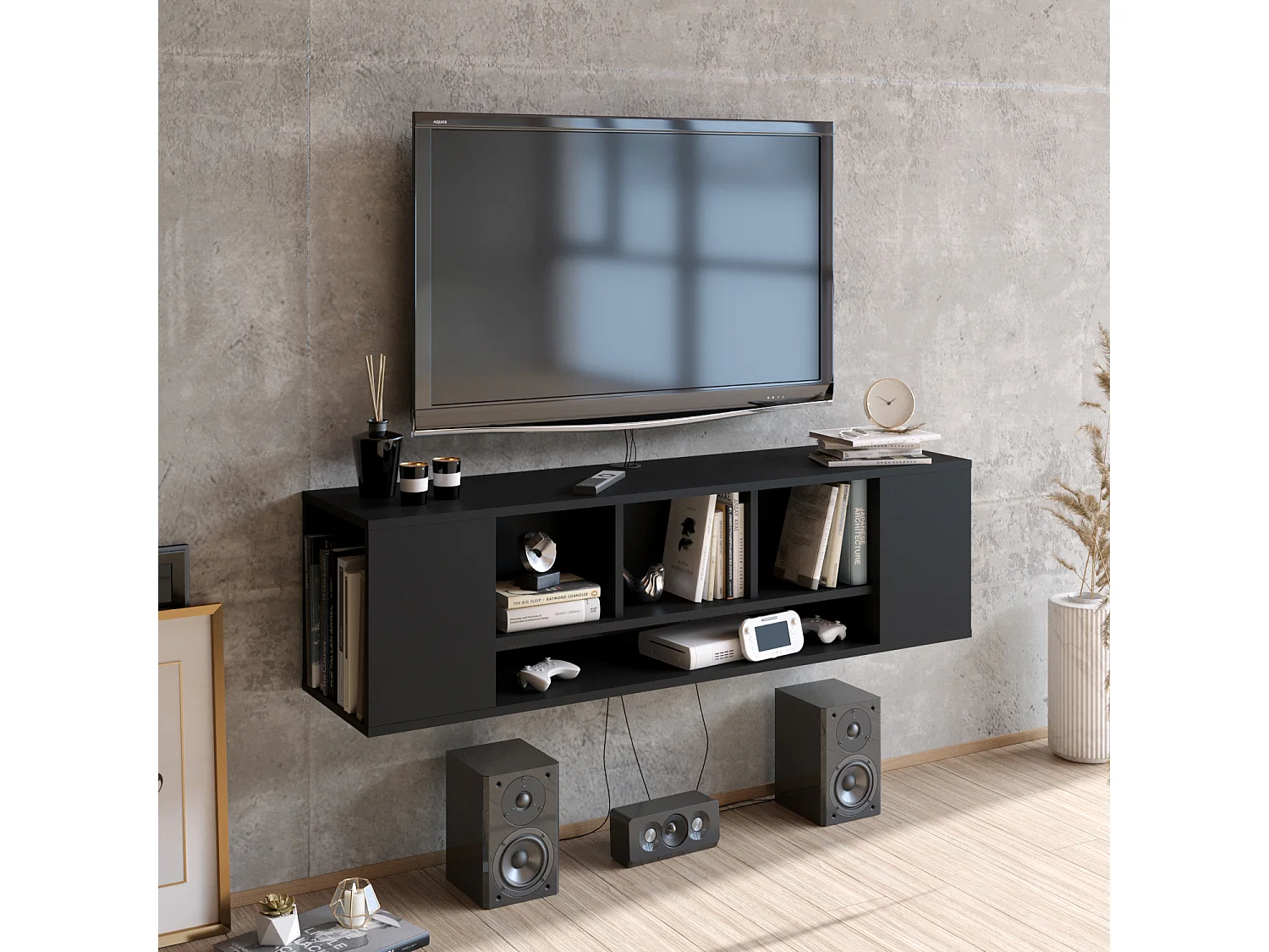 Decorotika Paldi Floating TV Unit for TVs up to 70 Inches