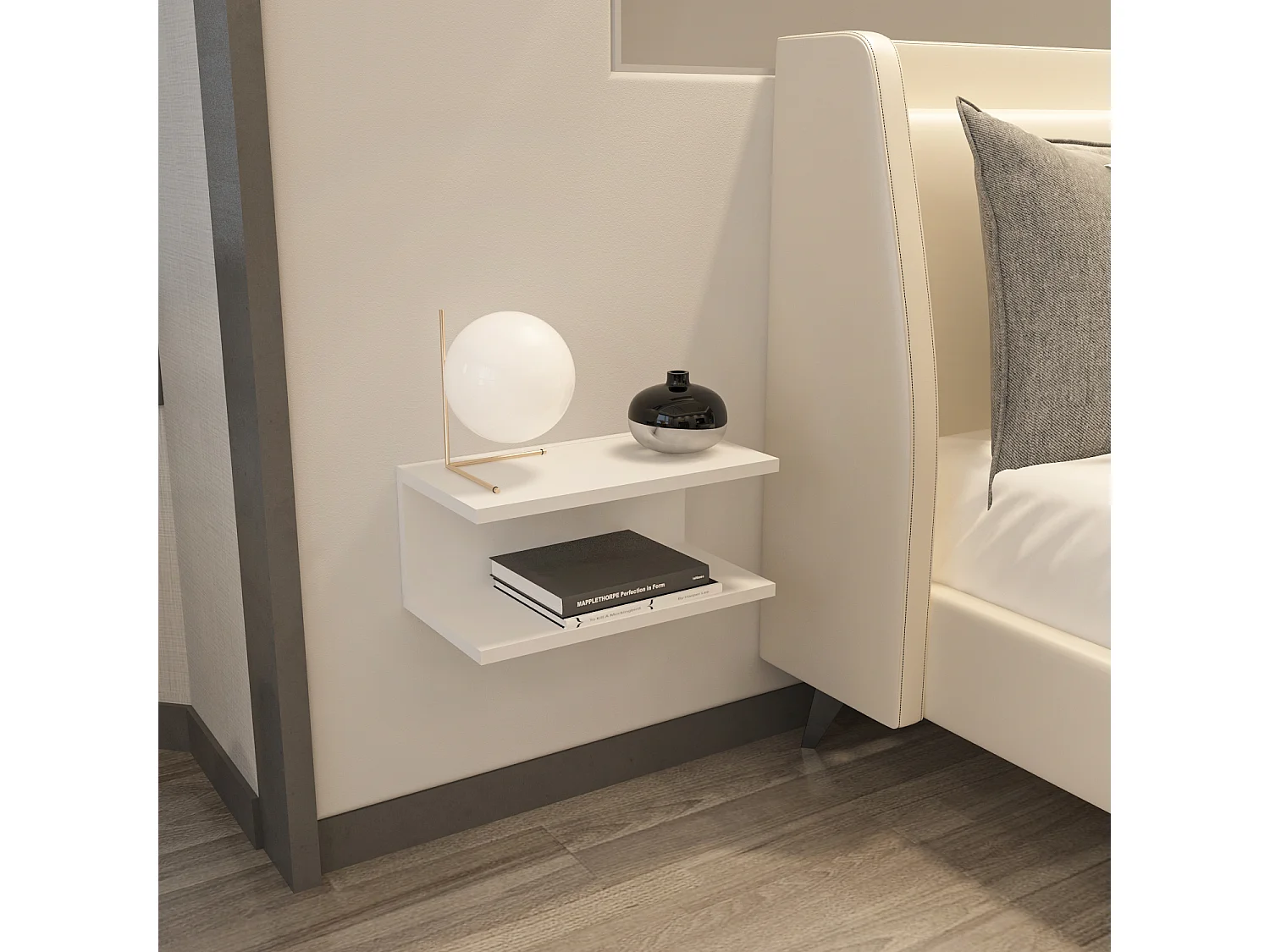 Decorotika Ramira Floating Nightstand - 45 cm W x 19.6 cm H x 23.8 cm D