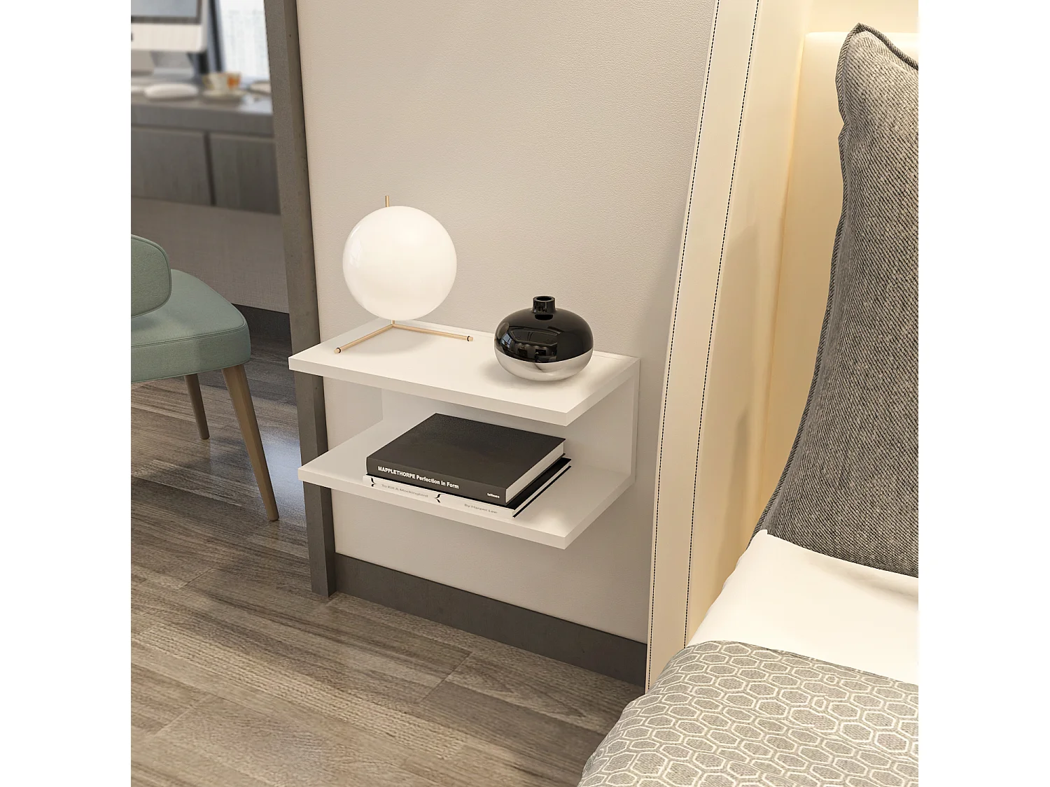 Decorotika Ramira Floating Nightstand - 45 cm W x 19.6 cm H x 23.8 cm D