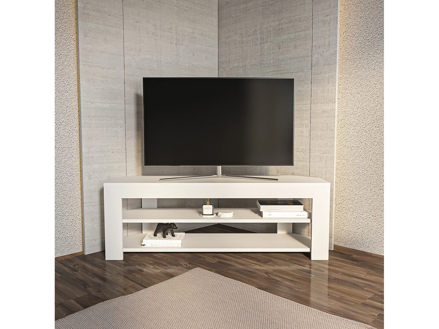 Decorotika Rita Corner TV Unit for TVs up to 43 Inches