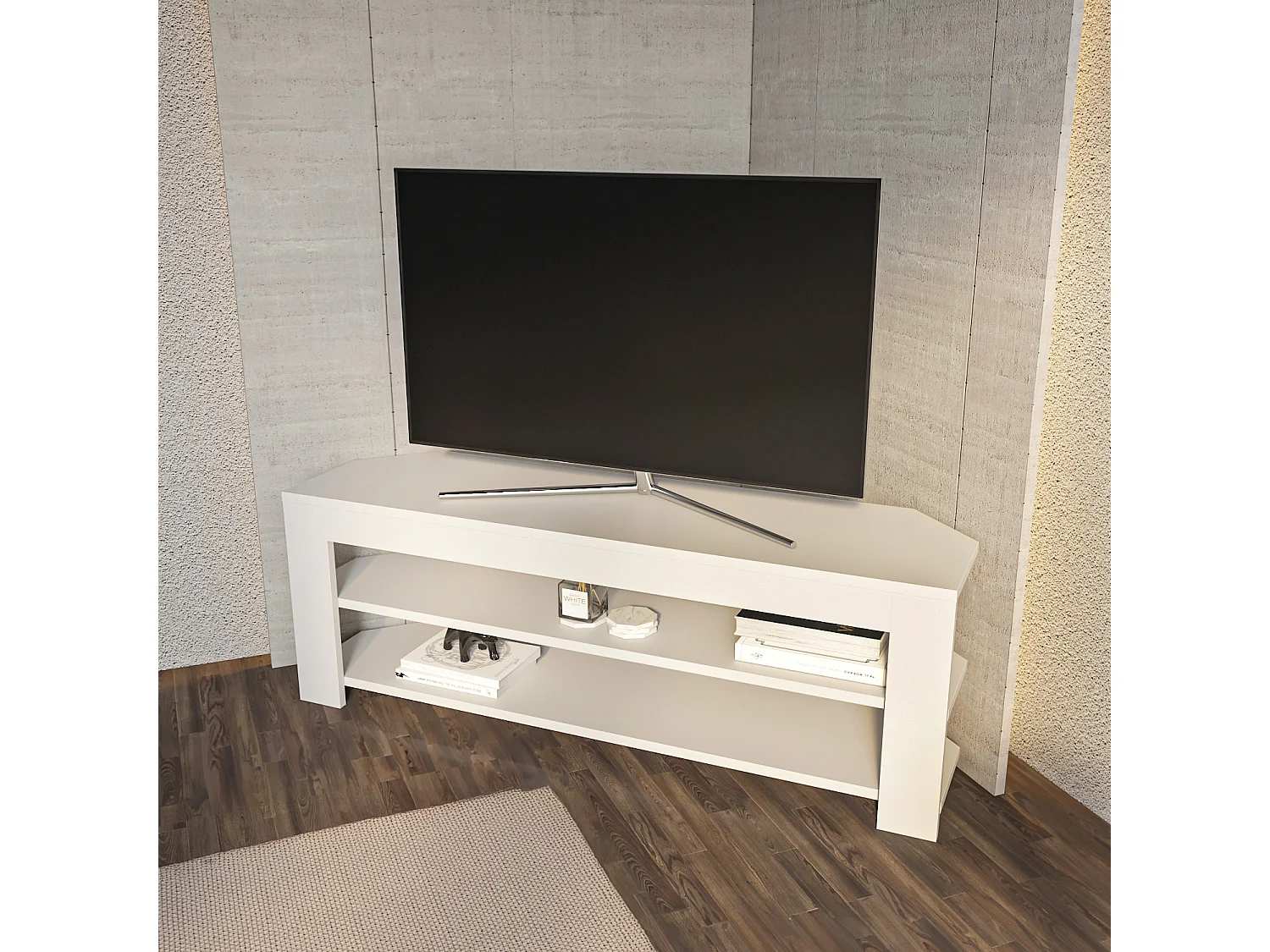 Decorotika Rita Corner TV Unit for TVs up to 43 Inches