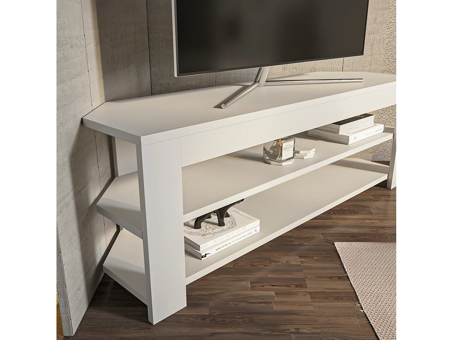 Decorotika Rita Corner TV Unit for TVs up to 43 Inches