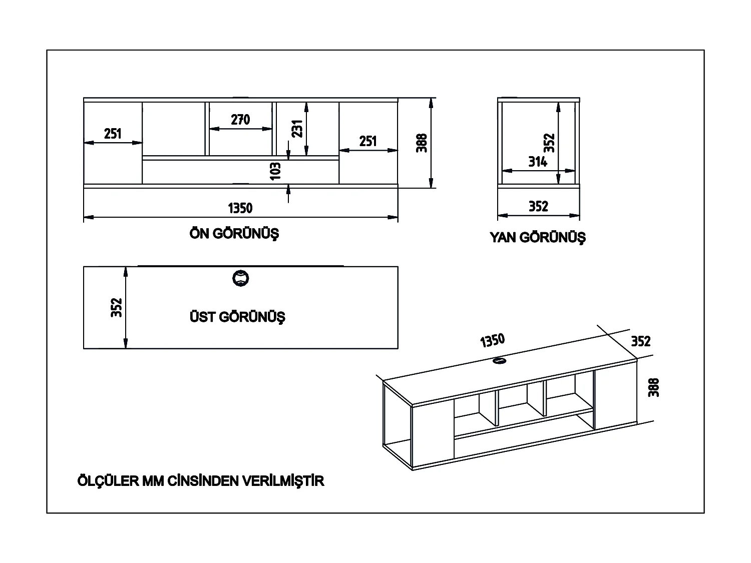 Decorotika Paldi Flaoting TV Unit for TVs up to 70 inches