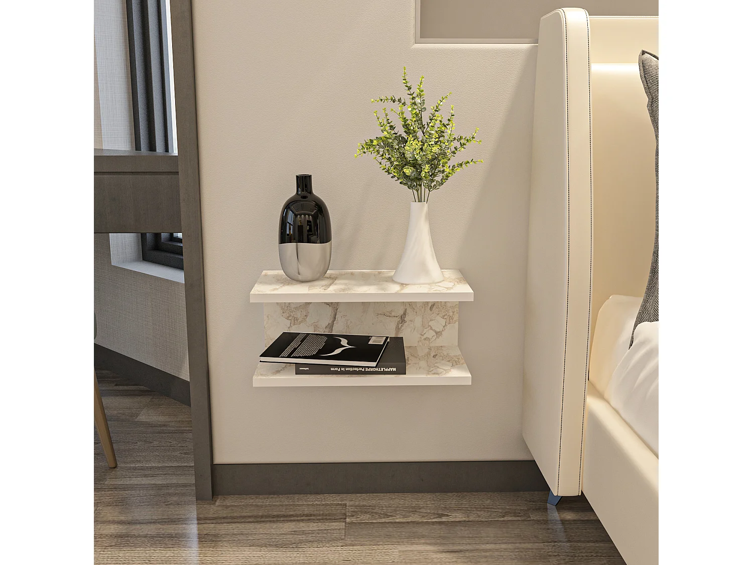 Decorotika Ramira Floating Nightstand - 45 cm W x 19.6 cm H x 23.8 cm D