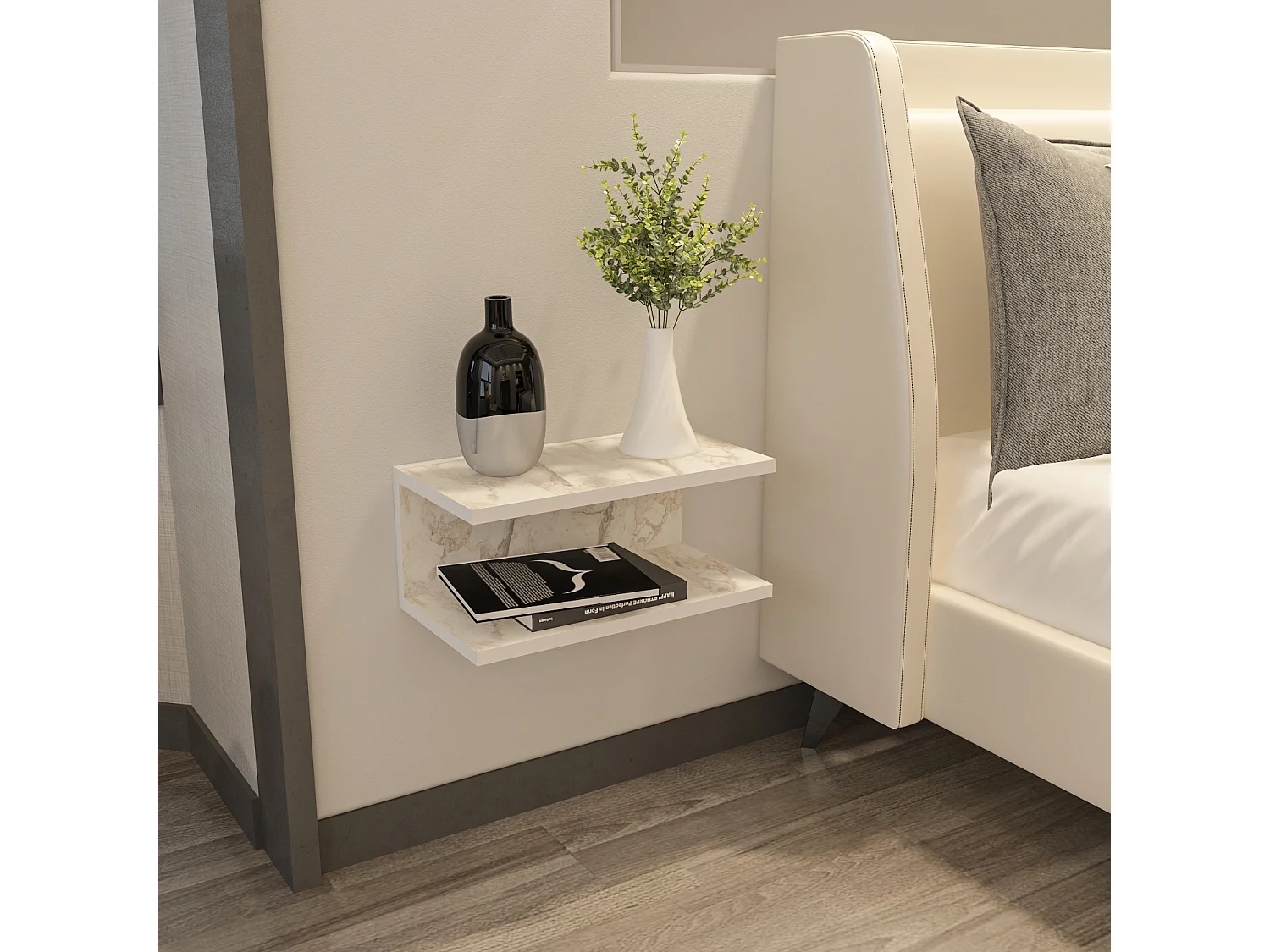 Decorotika Ramira Floating Nightstand - 45 cm W x 19.6 cm H x 23.8 cm D