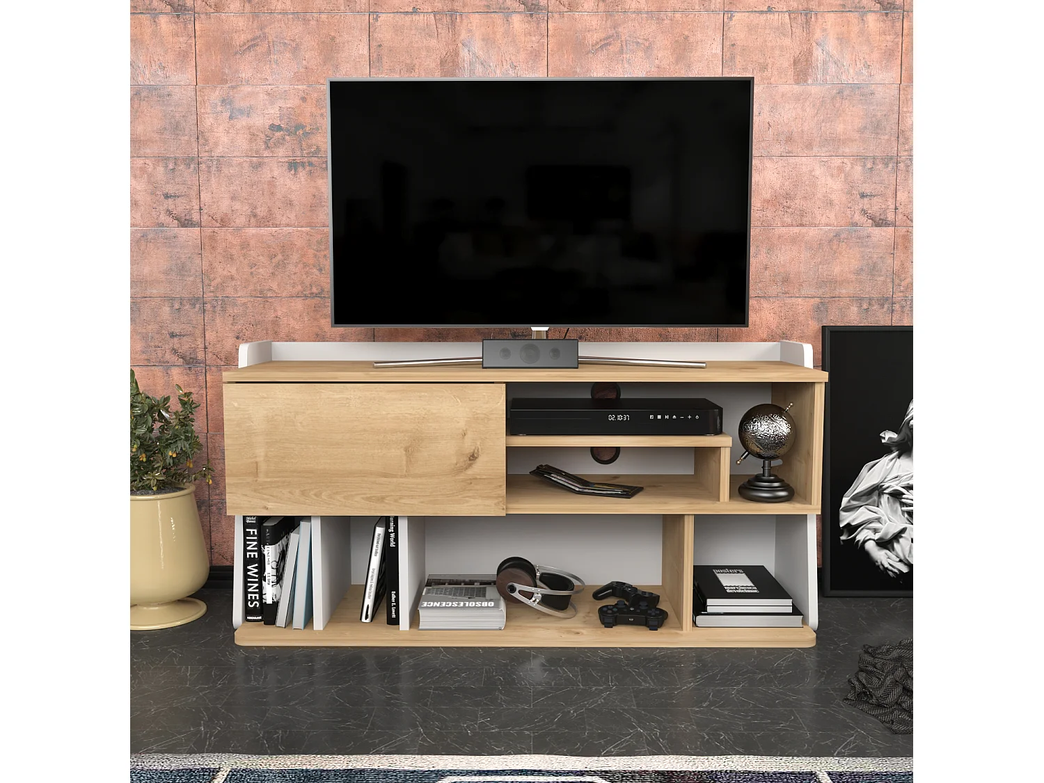 Decorotika Raca  TV Unit for TVs up to 55 inches