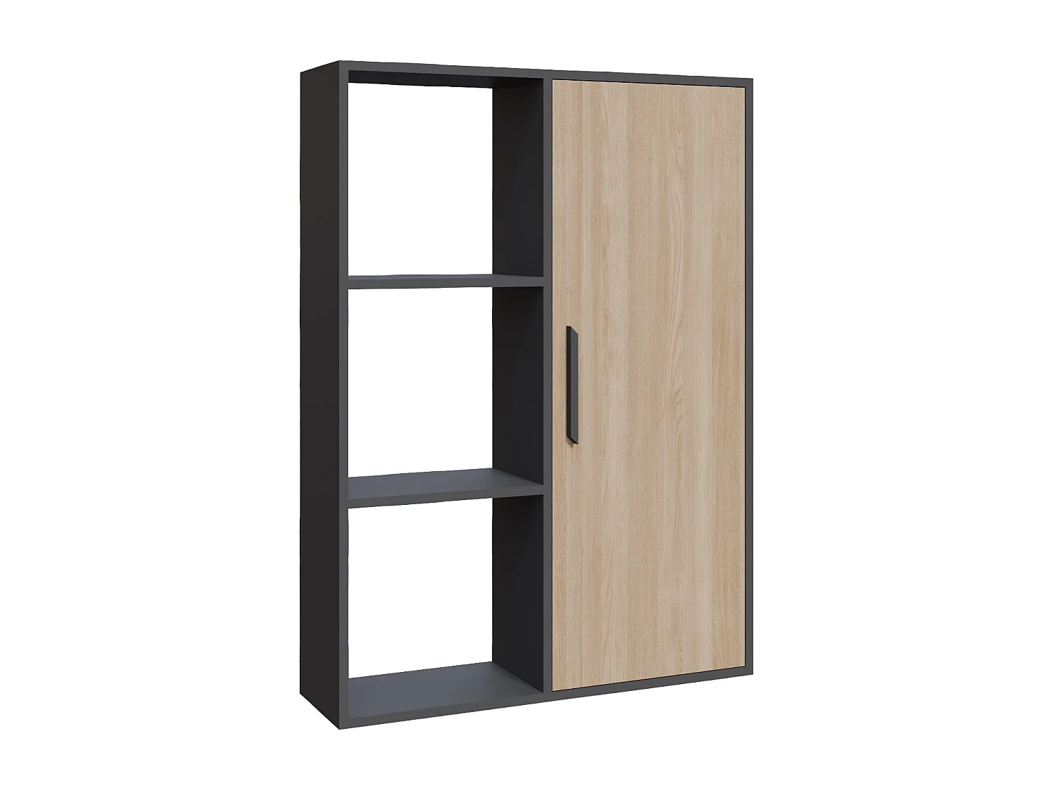 Decorotika Patrick 3 Shelves and a Cabinet Bookcase