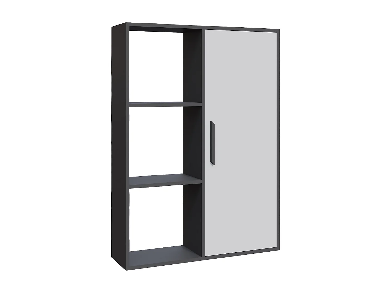 Decorotika Patrick 3 Shelves and a Cabinet Bookcase