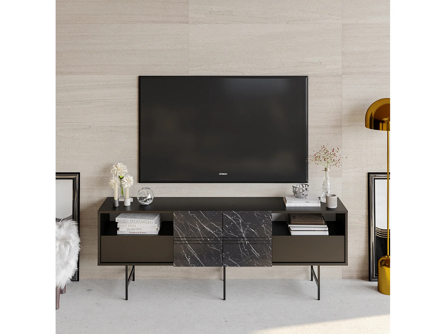Decorotika Derin Sideboard 180 cm Wide with Cabinets
