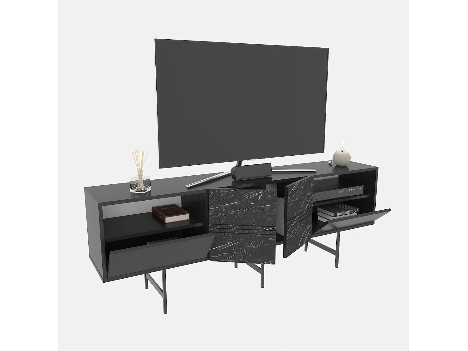 Decorotika Derin Sideboard 180 cm Wide with Cabinets