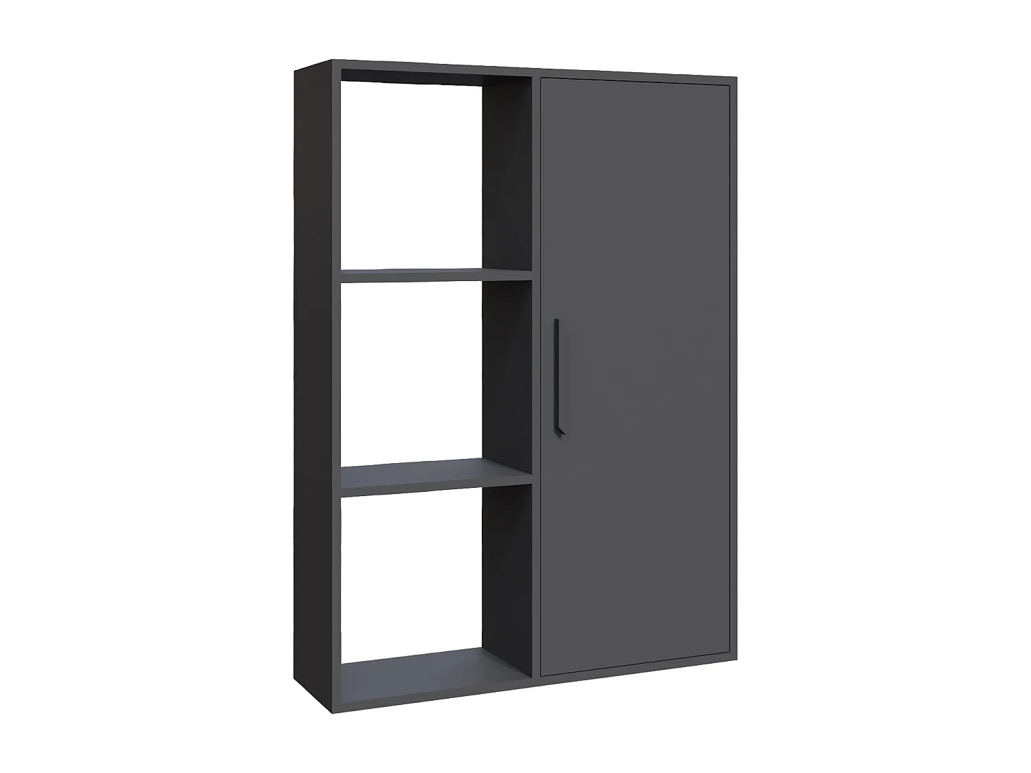 Decorotika Patrick 3 Shelves and a Cabinet Bookcase