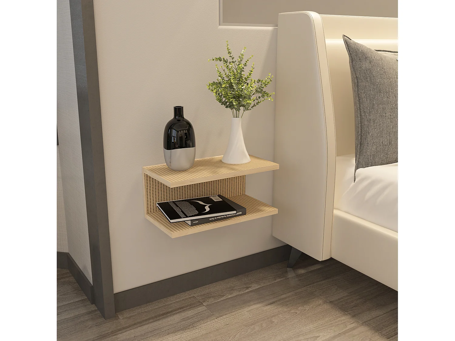 Decorotika Ramira Floating Nightstand - 45 cm W x 19.6 cm H x 23.8 cm D