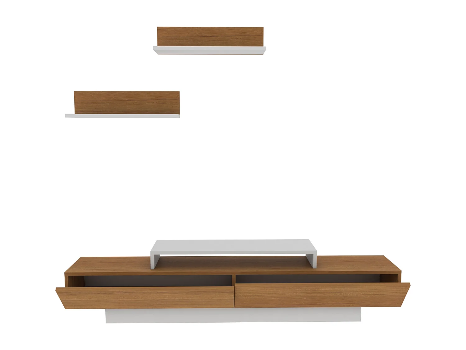 Decorotika Lusi  TV Unit for TVs up to 80 inches with Included Wall Shelves