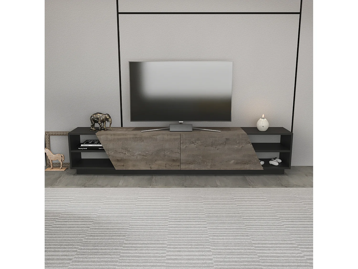 Decorotika Rhodes  TV Unit for TV's up to 106 inch
