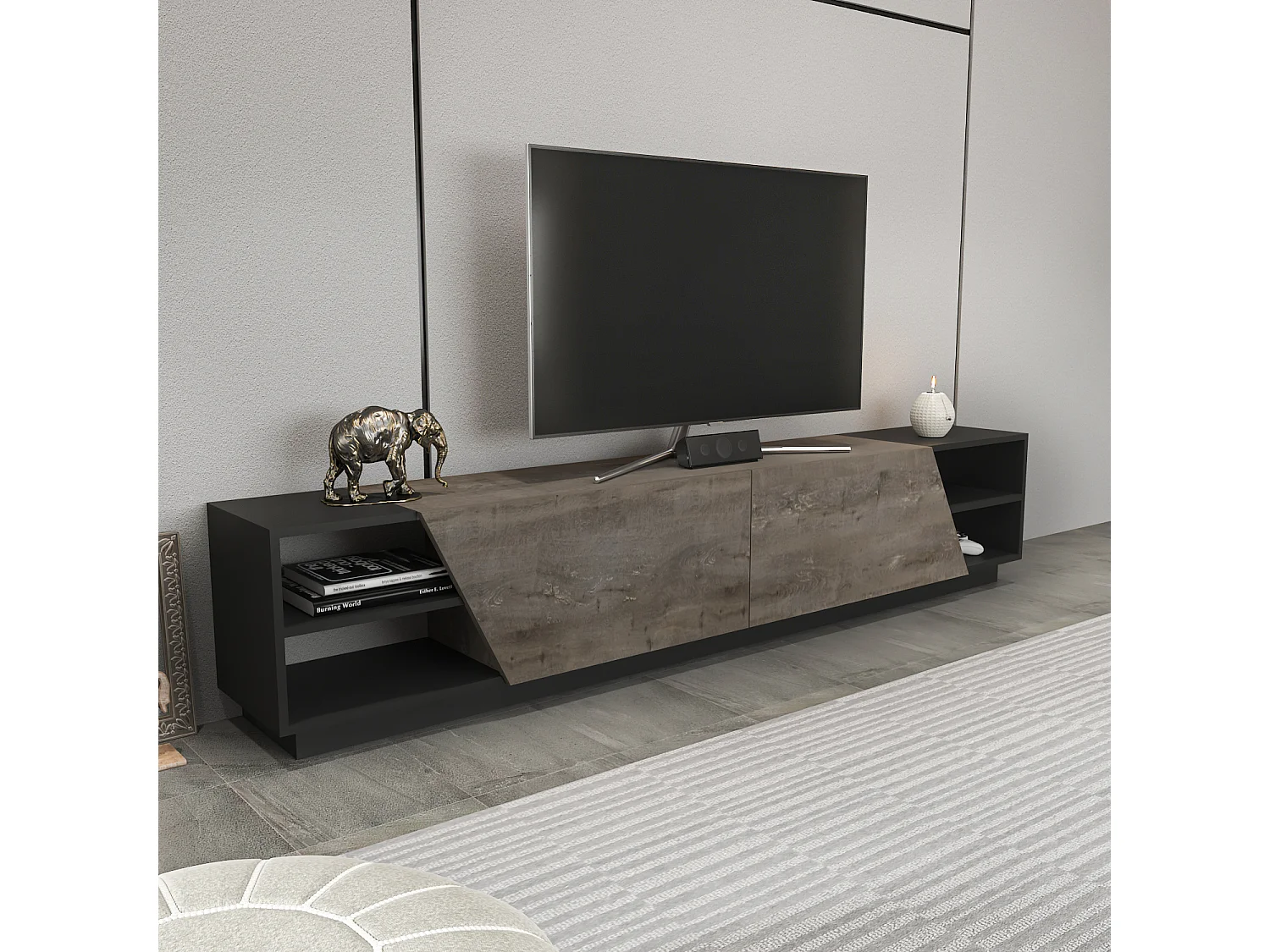 Decorotika Rhodes  TV Unit for TV's up to 106 inch