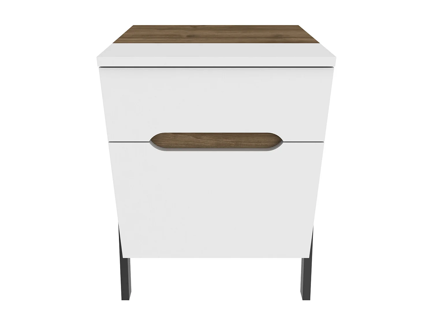 Decorotika Neva Nightstand with Drawer and Cabinet - 45 cm W  x 64 cm H x 38 cm D