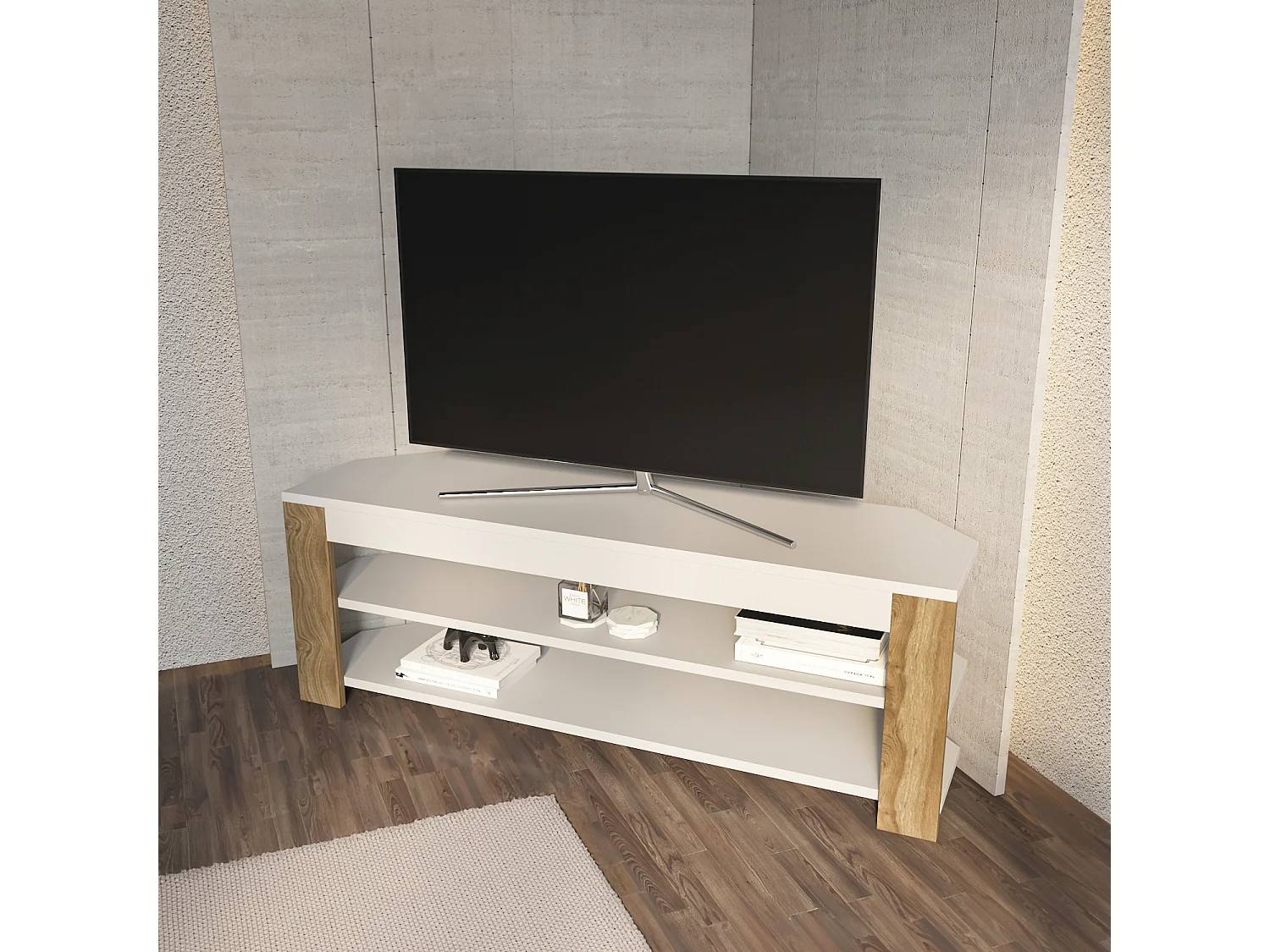 Decorotika Rita Corner TV Unit for TVs up to 43 Inches