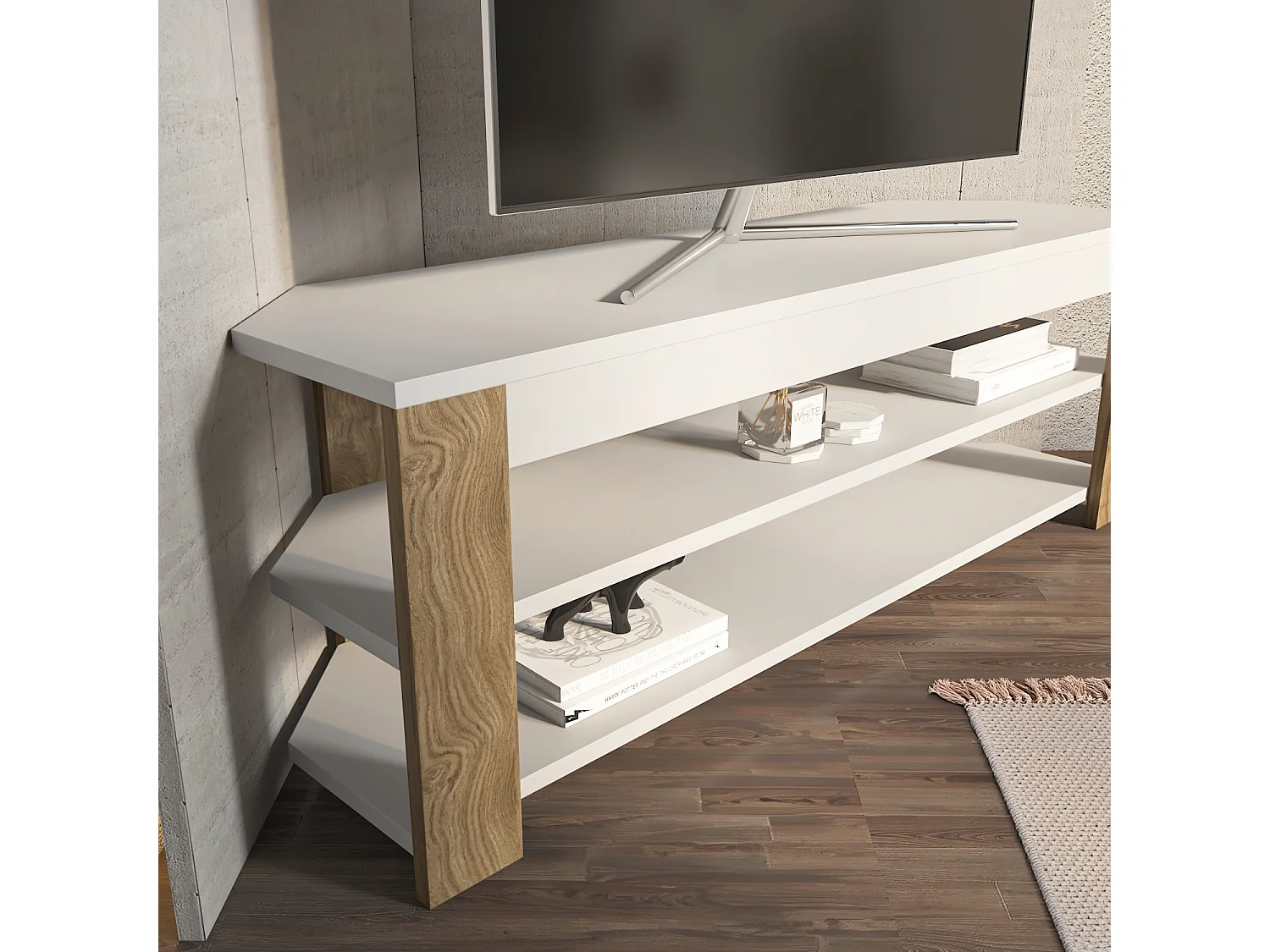 Decorotika Rita Corner TV Unit for TVs up to 43 Inches