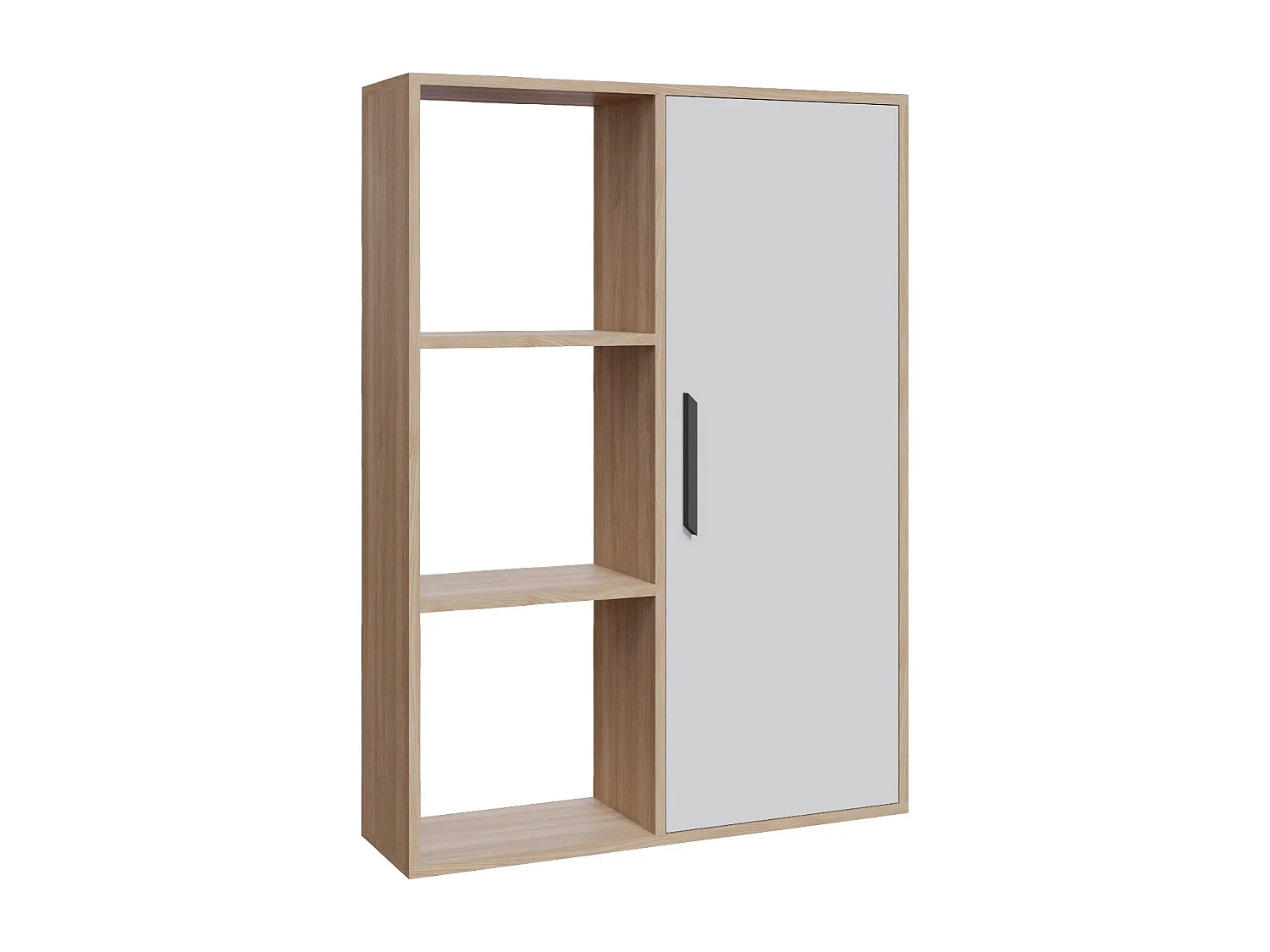 Decorotika Patrick 3 Shelves and a Cabinet Bookcase