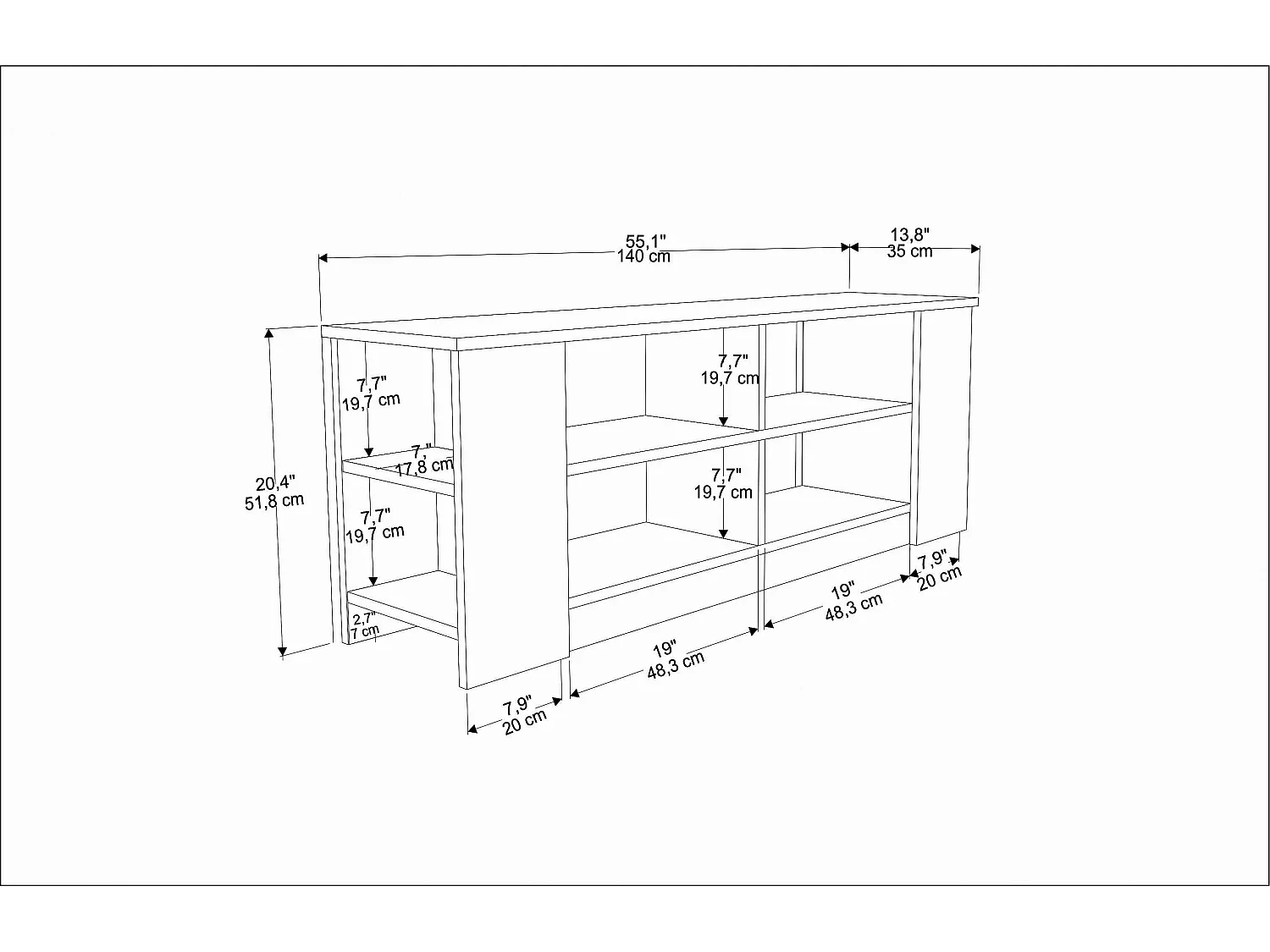 Decorotika Space  TV Unit for TVs up to 55 inches