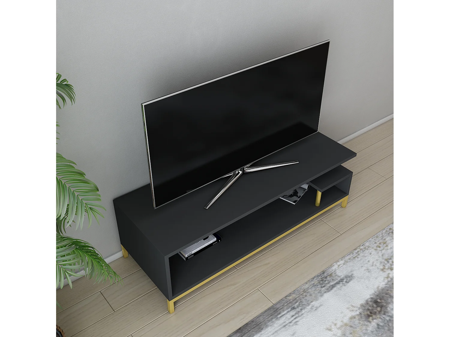 Decorotika Reilly TV Unit for TV's up to 55 inches